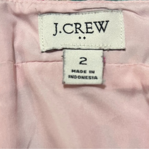 🌺 J. Crew Pencil Skirt | Floral | Tropical | Lined | Pink & Turquoise | Size 2 - Picture 5 of 9
